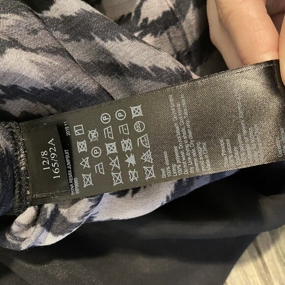 All Saints Women’s Size 8 Irina Remix Jumpsuit Animal Print Romper Long Sleeve - Picture 15 of 16